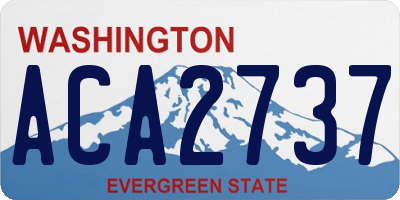 WA license plate ACA2737