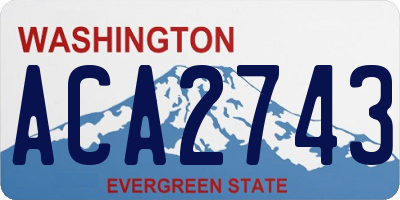 WA license plate ACA2743
