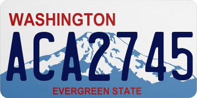 WA license plate ACA2745