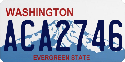 WA license plate ACA2746