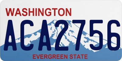 WA license plate ACA2756