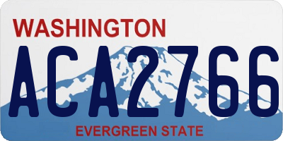 WA license plate ACA2766