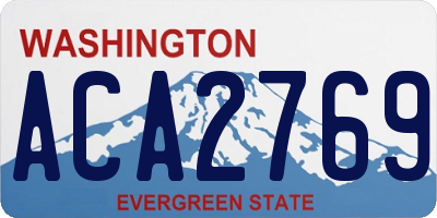 WA license plate ACA2769