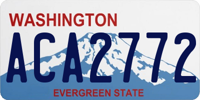 WA license plate ACA2772