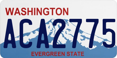WA license plate ACA2775