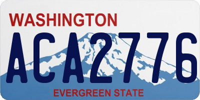 WA license plate ACA2776