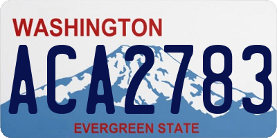 WA license plate ACA2783