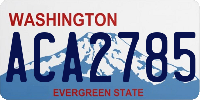WA license plate ACA2785