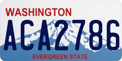WA license plate ACA2786