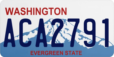 WA license plate ACA2791