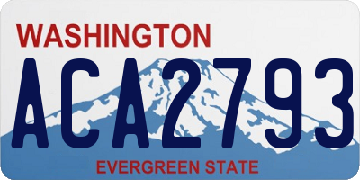 WA license plate ACA2793