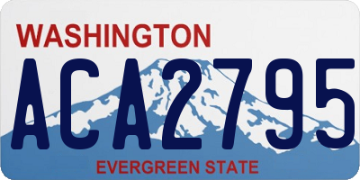 WA license plate ACA2795