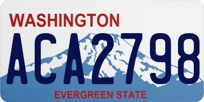 WA license plate ACA2798