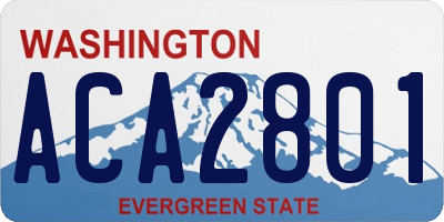 WA license plate ACA2801
