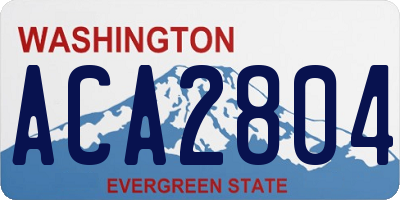 WA license plate ACA2804