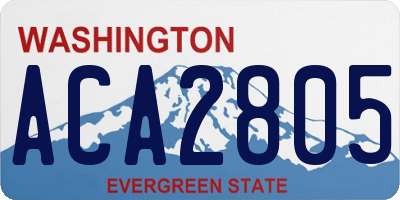 WA license plate ACA2805