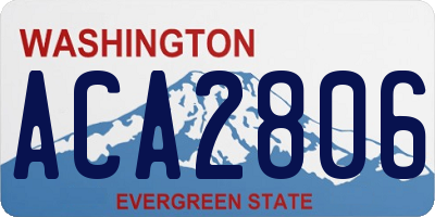 WA license plate ACA2806