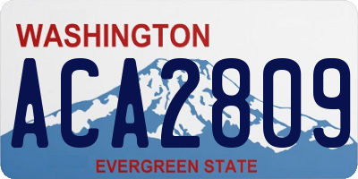 WA license plate ACA2809