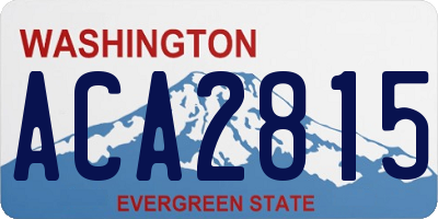 WA license plate ACA2815