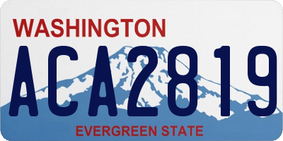 WA license plate ACA2819
