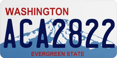 WA license plate ACA2822