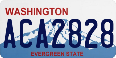 WA license plate ACA2828