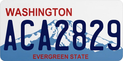 WA license plate ACA2829
