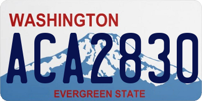 WA license plate ACA2830
