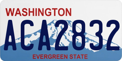 WA license plate ACA2832