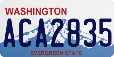 WA license plate ACA2835