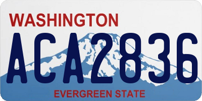WA license plate ACA2836