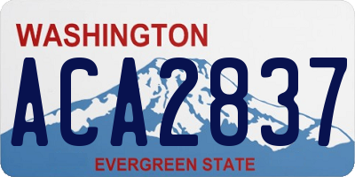 WA license plate ACA2837