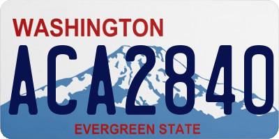 WA license plate ACA2840