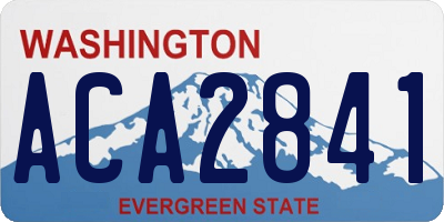 WA license plate ACA2841