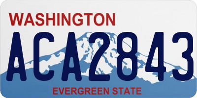 WA license plate ACA2843