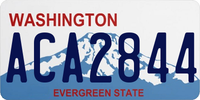 WA license plate ACA2844