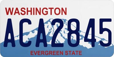 WA license plate ACA2845