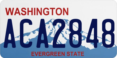 WA license plate ACA2848
