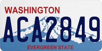 WA license plate ACA2849