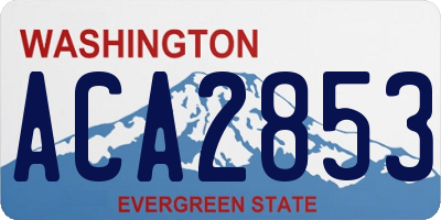 WA license plate ACA2853