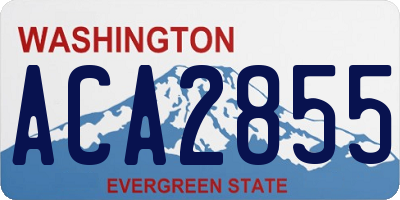 WA license plate ACA2855