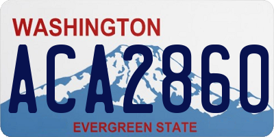 WA license plate ACA2860