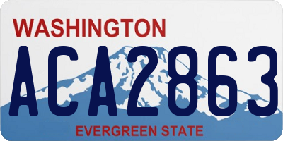 WA license plate ACA2863