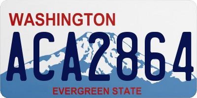 WA license plate ACA2864