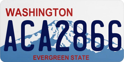 WA license plate ACA2866