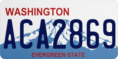 WA license plate ACA2869