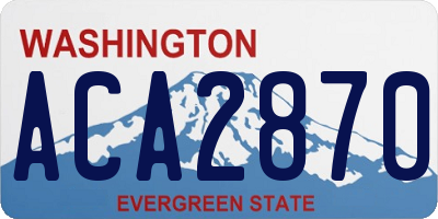 WA license plate ACA2870