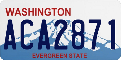 WA license plate ACA2871