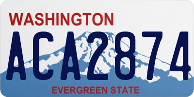 WA license plate ACA2874