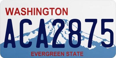 WA license plate ACA2875